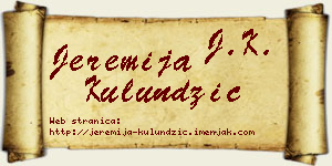 Jeremija Kulundžić vizit kartica